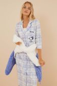 Бавовняна нічна сорочка women'secret Snoopy з бавовни 4446204 колір блакитний