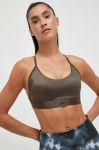 Спортивний бюстгальтер Reebok Lux колір коричневий однотонний