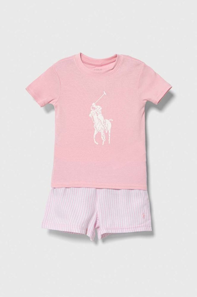 Дитяча піжама Polo Ralph Lauren колір рожевий візерунок (3584994)