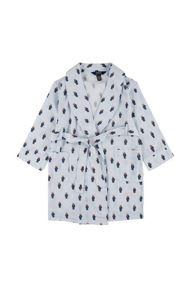 Дитячий халат Polo Ralph Lauren колір блакитний