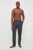 Піжамні бавовняні штани Tommy Hilfiger колір синій візерунок