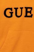 Дитяча бавовняна кофта Guess колір помаранчевий з капюшоном візерунок (3296474)