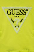 Дитяча бавовняна кофта Guess колір зелений з аплікацією (3293614)
