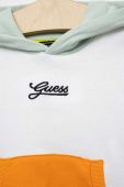 Дитяча бавовняна кофта Guess з капюшоном візерунок колір барвистий (3299050)