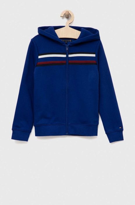 Дитяча кофта Tommy Hilfiger колір синій з капюшоном з аплікацією (3321681)