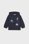 Кофта для немовлят Mayoral колір синій з капюшоном з аплікацією (3418395)