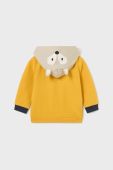 Кофта для немовлят Mayoral колір жовтий з капюшоном однотонна