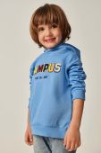 Дитяча кофта Mayoral з капюшоном з аплікацією колір блакитний