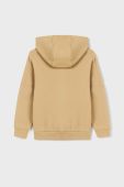 Дитяча кофта Mayoral колір бежевий з капюшоном з принтом (3413632)