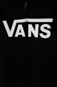 Дитяча кофта Vans VANS CLASSIC FZ колір чорний з капюшоном з принтом