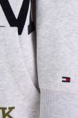 Дитяча кофта Tommy Hilfiger колір сірий з капюшоном меланж (3427842)