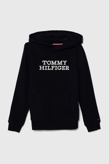 Дитяча кофта Tommy Hilfiger колір синій з капюшоном з аплікацією (3506393)