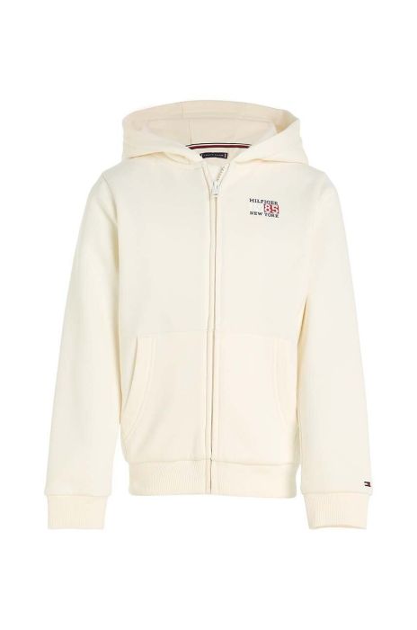 Дитяча кофта Tommy Hilfiger колір бежевий з капюшоном з принтом (3485325)