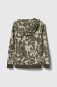 Дитяча бавовняна кофта Guess колір зелений з капюшоном візерунок (3601013)