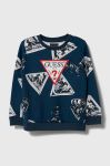 Дитяча бавовняна кофта Guess візерунок колір блакитний (3527213)