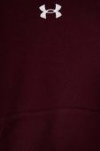 Дитяча кофта Under Armour UA Rival Fleece колір бордовий з капюшоном з аплікацією