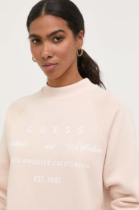 Кофта Guess жіноча колір бежевий візерунок (3302641)