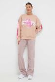 Кофта Guess жіноча колір коричневий з принтом