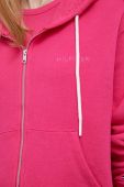 Кофта Tommy Hilfiger жіноча колір рожевий з капюшоном однотонна (3287941)