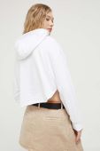 Кофта Tommy Jeans жіноча колір білий з капюшоном з аплікацією (3332598)