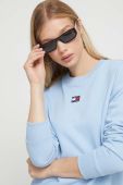 Бавовняна кофта Tommy Jeans жіноча  однотонна колір блакитний (3374643)