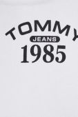 Кофта Tommy Jeans жіноча колір білий з капюшоном з принтом (3329771)