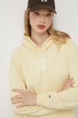Кофта Tommy Jeans жіноча колір жовтий з капюшоном з принтом (3329777)