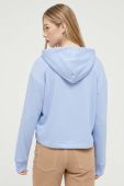 Кофта Tommy Jeans жіноча з капюшоном з принтом колір блакитний