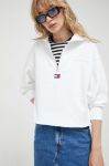 Бавовняна кофта Tommy Jeans жіноча колір білий однотонна (3365673)