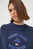 Бавовняна кофта Tommy Jeans жіноча колір синій з принтом (3302656)