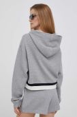Кофта Tommy Hilfiger жіноча колір сірий з капюшоном візерунок