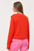 Бавовняна кофта BOSS жіноча колір помаранчевий однотонна