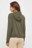 Кофта лаунж HUGO колір зелений з капюшоном однотонна (3380901)