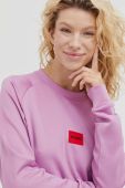 Кофта HUGO жіноча колір фіолетовий з аплікацією