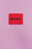 Кофта HUGO жіноча колір фіолетовий з аплікацією