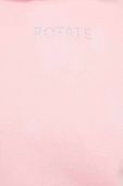 Бавовняна кофта Rotate жіноча колір рожевий з капюшоном з аплікацією