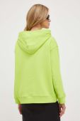 Бавовняна кофта Pinko жіноча колір зелений з капюшоном з принтом (3441423)