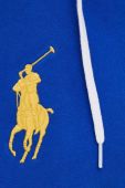 Кофта Polo Ralph Lauren жіноча з капюшоном з аплікацією колір блакитний