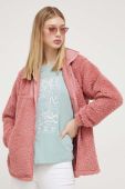 Кофта Roxy жіноча колір рожевий однотонна