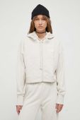 Кофта DC жіноча колір бежевий з капюшоном однотонна
