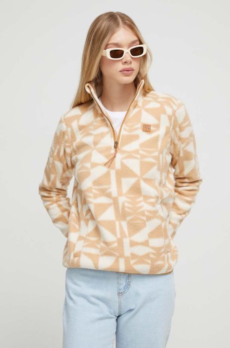 Спортивна кофта Billabong Boundary колір бежевий візерунок