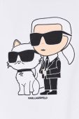 Кофта Karl Lagerfeld жіноча колір білий з аплікацією (3359743)