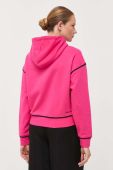 Кофта Karl Lagerfeld жіноча колір рожевий з капюшоном з аплікацією
