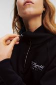 Кофта Karl Lagerfeld жіноча колір чорний з аплікацією (3348408)