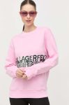Кофта Karl Lagerfeld жіноча колір рожевий з принтом (3348421)