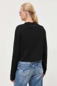 Бавовняна кофта Patrizia Pepe жіноча колір чорний однотонна