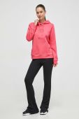 Кофта Columbia жіноча колір рожевий з капюшоном з принтом