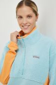 Кофта Columbia жіноча колір бірюзовий однотонна (3492259)