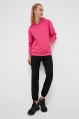 Кофта EA7 Emporio Armani жіноча колір рожевий з капюшоном з принтом (3332607)