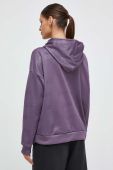 Кофта adidas жіноча колір фіолетовий з капюшоном візерунок (3605262)
